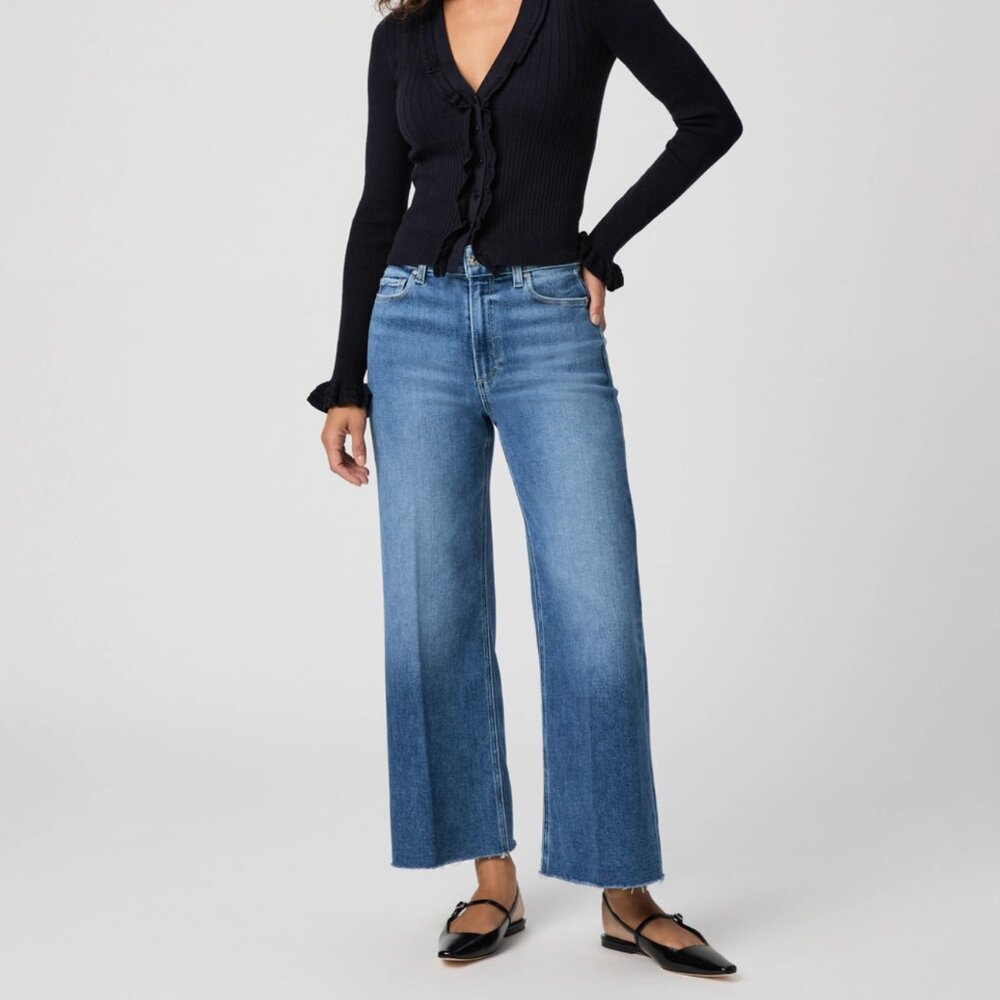 Paige Anessa Wide Leg Jeans, size 28
